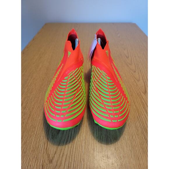 Adidas Predator Edge+ SG Solar Red Soccer Cleats M 8.5 GW1038 Soft Ground New - Picture 4 of 8